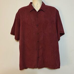 Caribbean Joe Men’s Shirt size XXL Button Up Palm Hawaiian